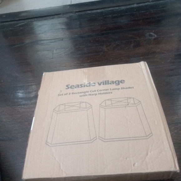 Rectangle Cut Corner Lamp Shades Set of 2, 10.5" x 10"x 13" Modern Medium Gol... - Picture 1 of 11